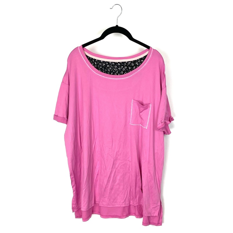 Pink Short Sleeve Pajama Shirt – Size 1X