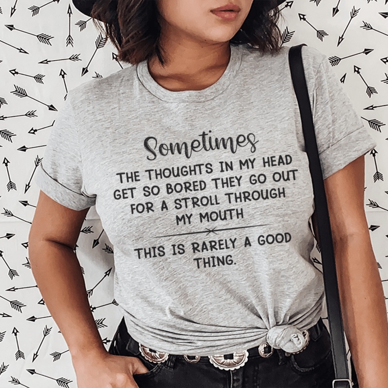 The Thoughts In My Head Get So Bored Tee Athletic Heather S