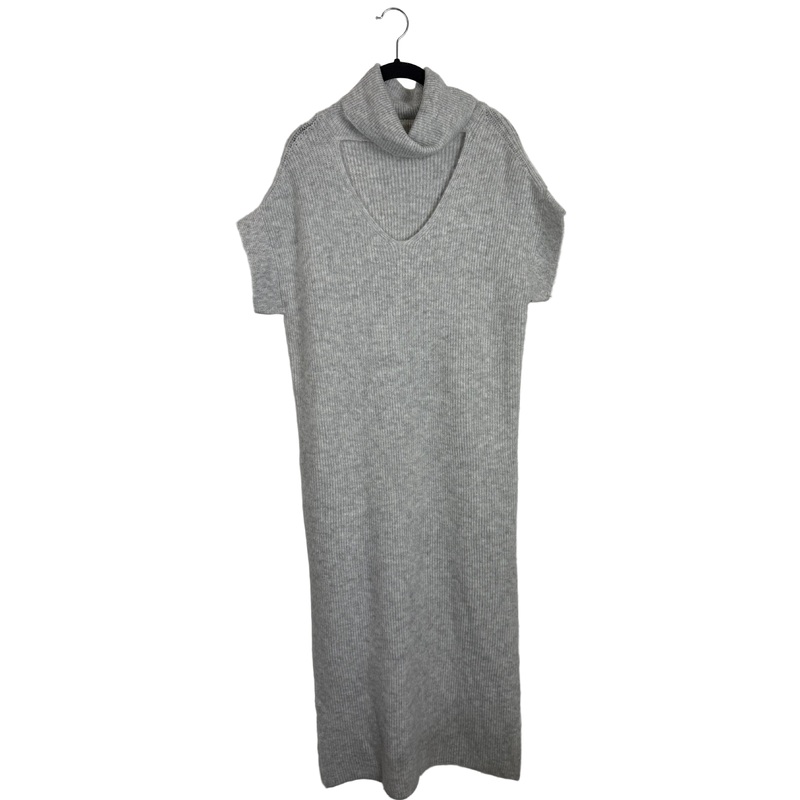 Gray short-sleeve knit dress – size 8/10