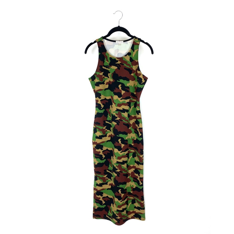 Camouflage Tank Top Dress – Small and Medium Small