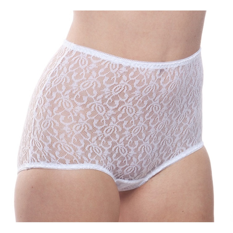 Full Coverage Lace Brief 6 Pack S Black