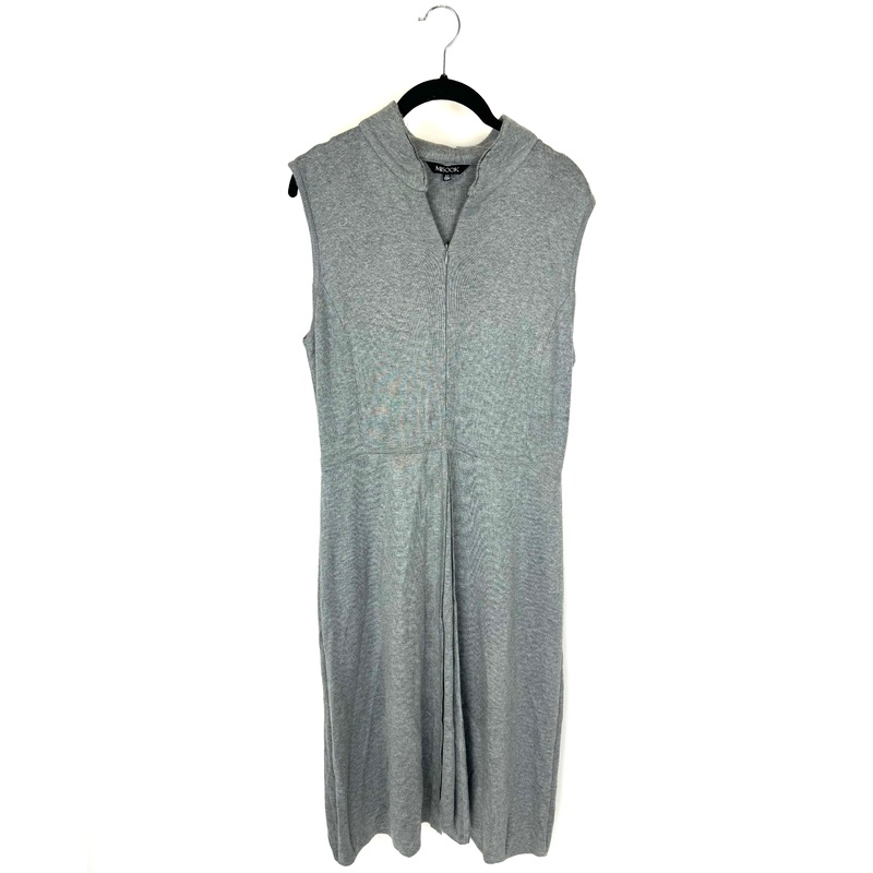 Gray Knit Sleeveless Zip Up Dress – Size 2/4