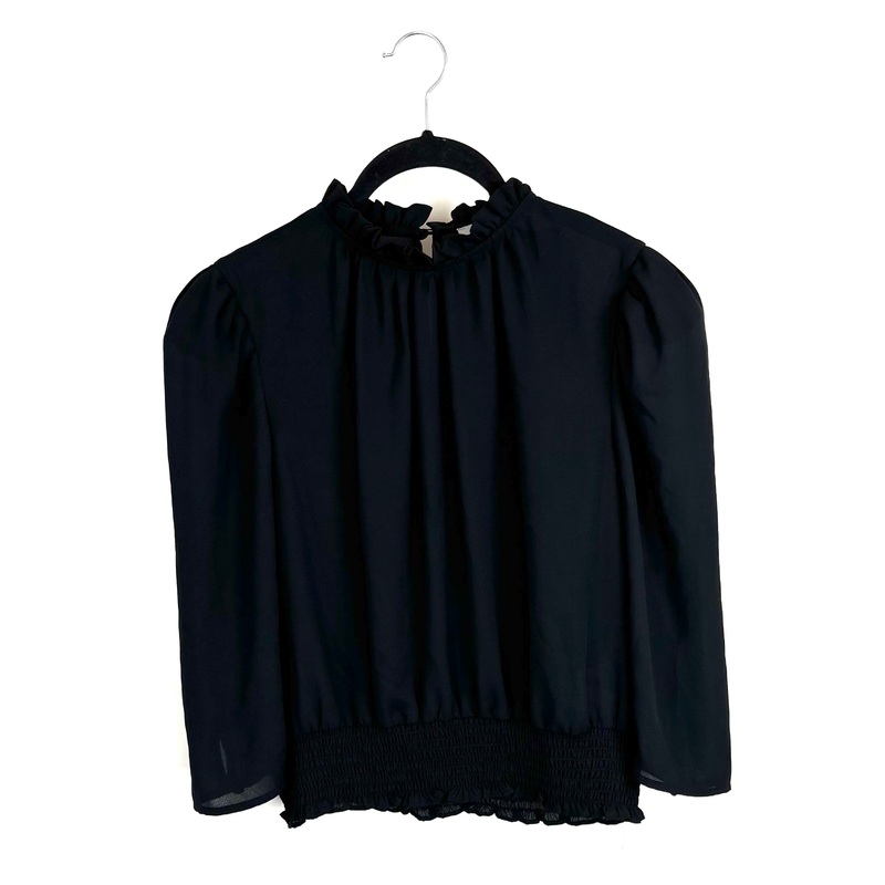 Marled Black Blouse – Size 6/8