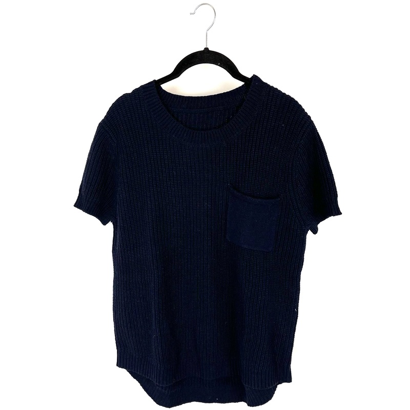 Navy Short Sleeve Sweater – Size 4/6