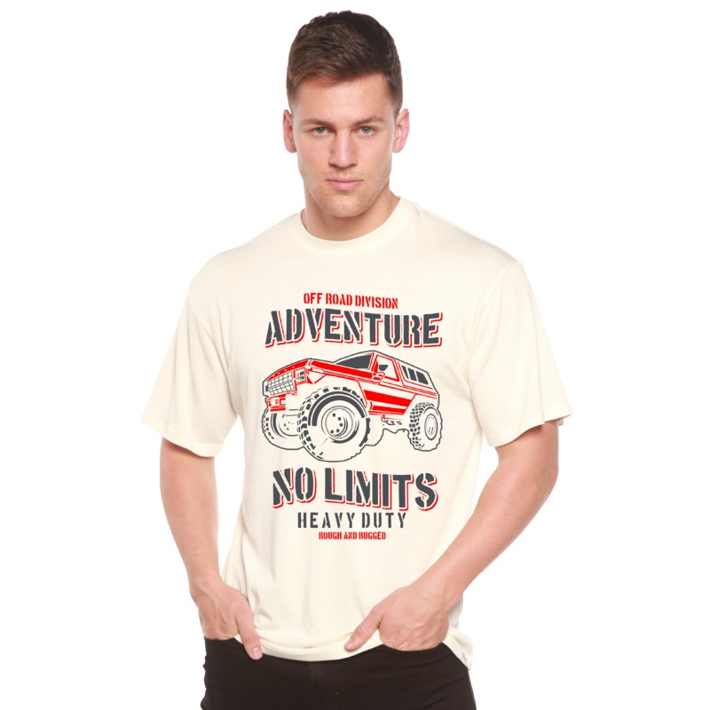 No Limits Spun Bamboo Men’s Bamboo Viscose/Organic Cotton Short Sleeve Graphic T-Shirt Medium Black