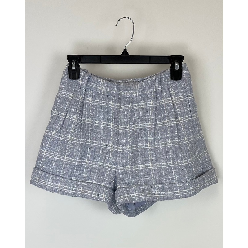 Tweed Periwinkle Shorts – Size 0 and 4 0
