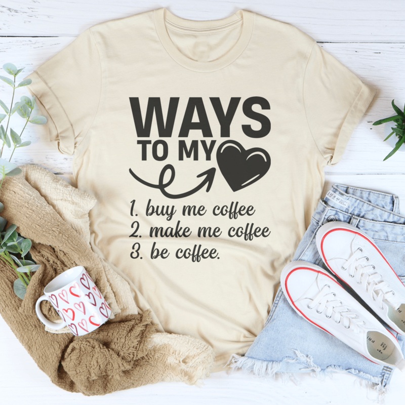Ways To My Love Tee Black Heather S