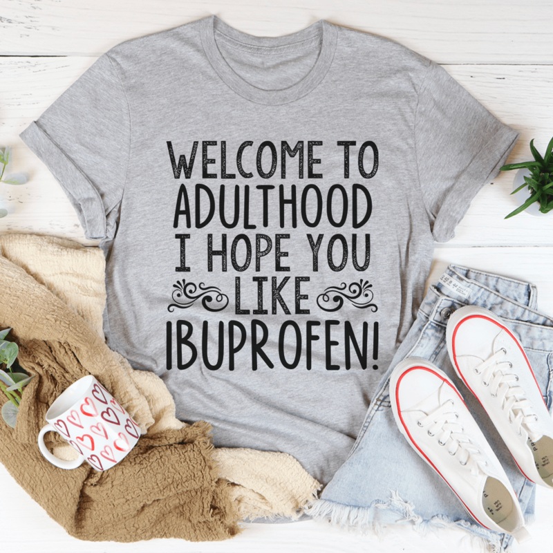 Welcome To Adulthood Tee Athletic Heather S