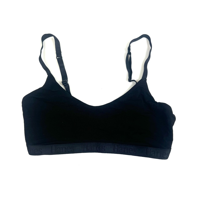 Black Scoop Neck Bralette- Size 2/4