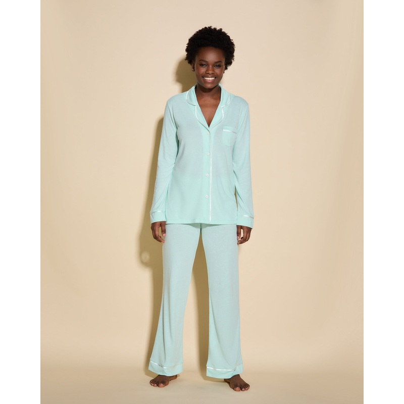 Ensemble Pyjama Haut  Manches Longues Et Pantalon Lagoon Mint/Ivory XS
