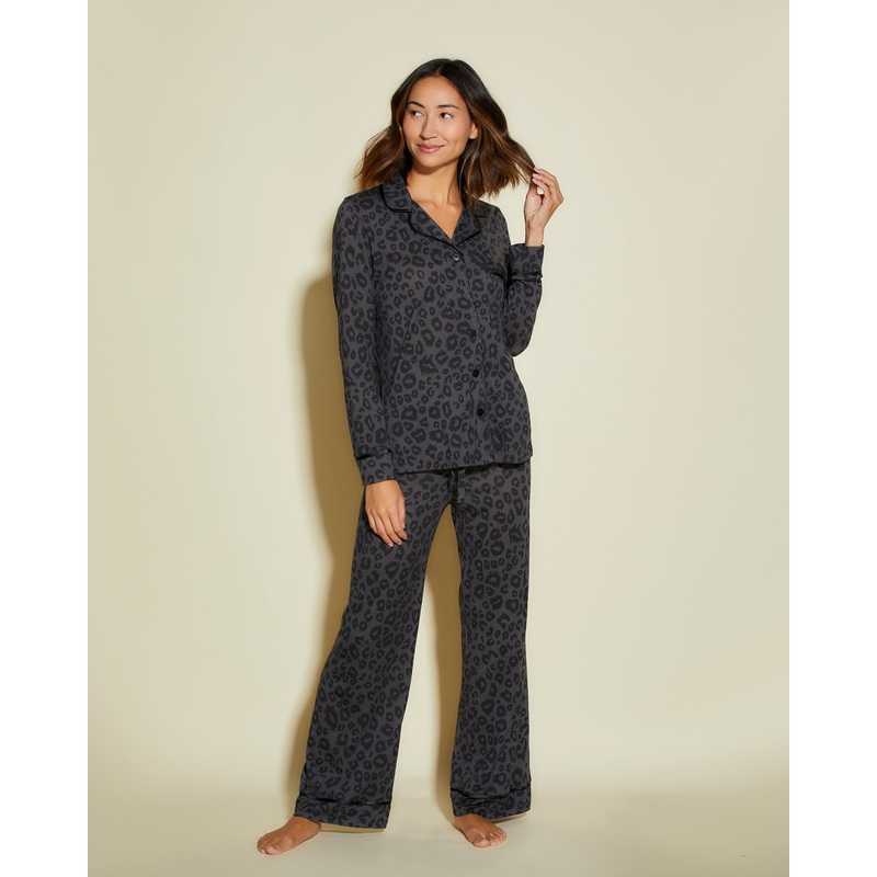 Petite Langarm Top & Hose Pyjama-Set Black Panther/Black PS