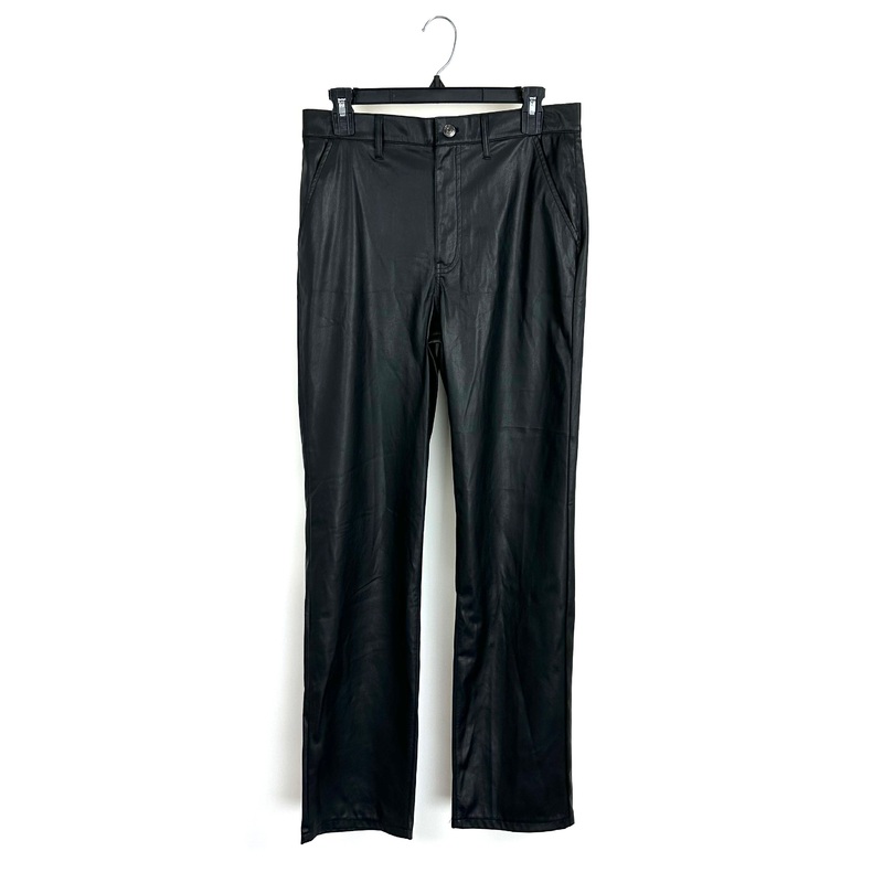 Black Faux Leather Trousers – Size 6/8