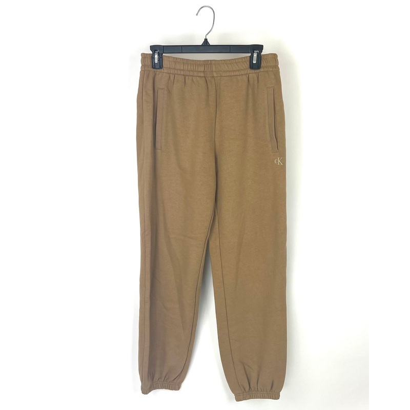 Mustard Brown Fleece Lined Sweatpants – Small