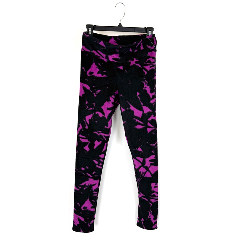 Black and Purple Fleece Leggings – Size 2/4
