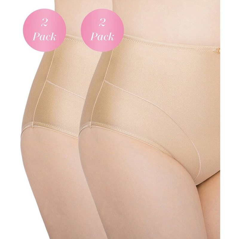 Exquisite Form Control Top Shaping Brief 2 Pack – Nude M