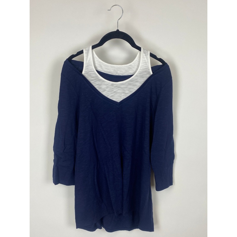 Blue Faux Layered Top – Small/Medium