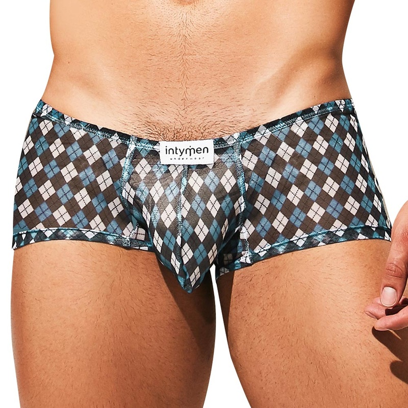 Intymen ING079 Rhombuses Trunk Small Print Blue