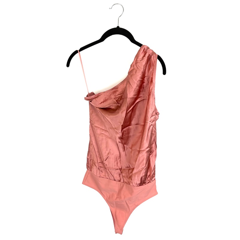 Pink One Shoulder Bodysuit – Extra Small