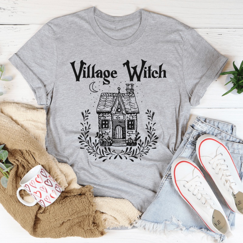 Village Witch Tee Athletic Heather S
