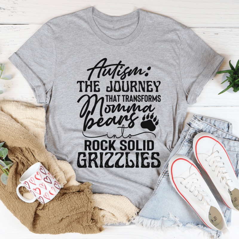 Autism Mama Grizzlies Tee Athletic Heather S