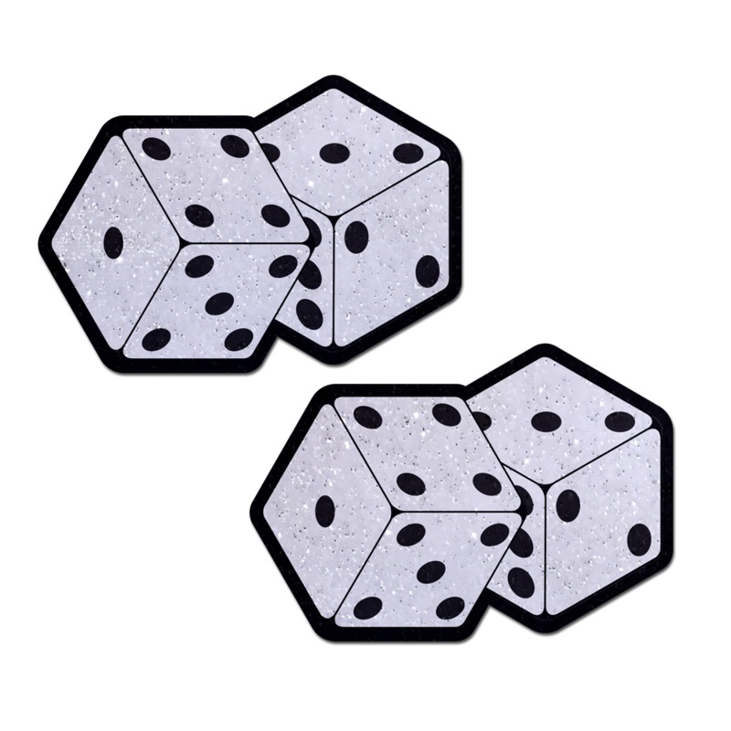 Fuzzy Dice Pasties Pair of Dice Nipple Covers by Pastease