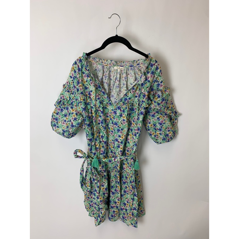 Green Floral Mini Dress – Size 4