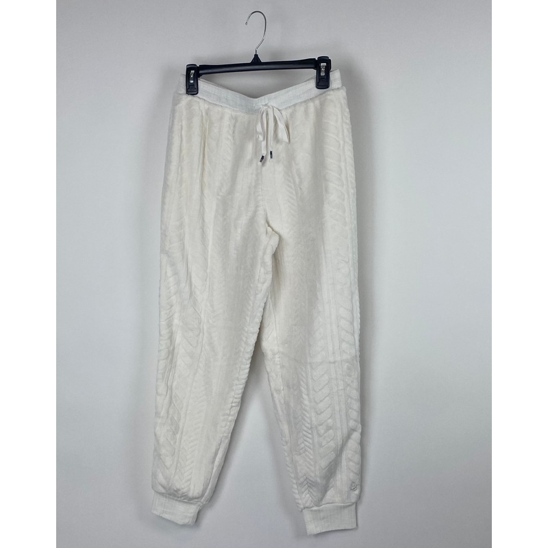 White Fleece Pants – Small
