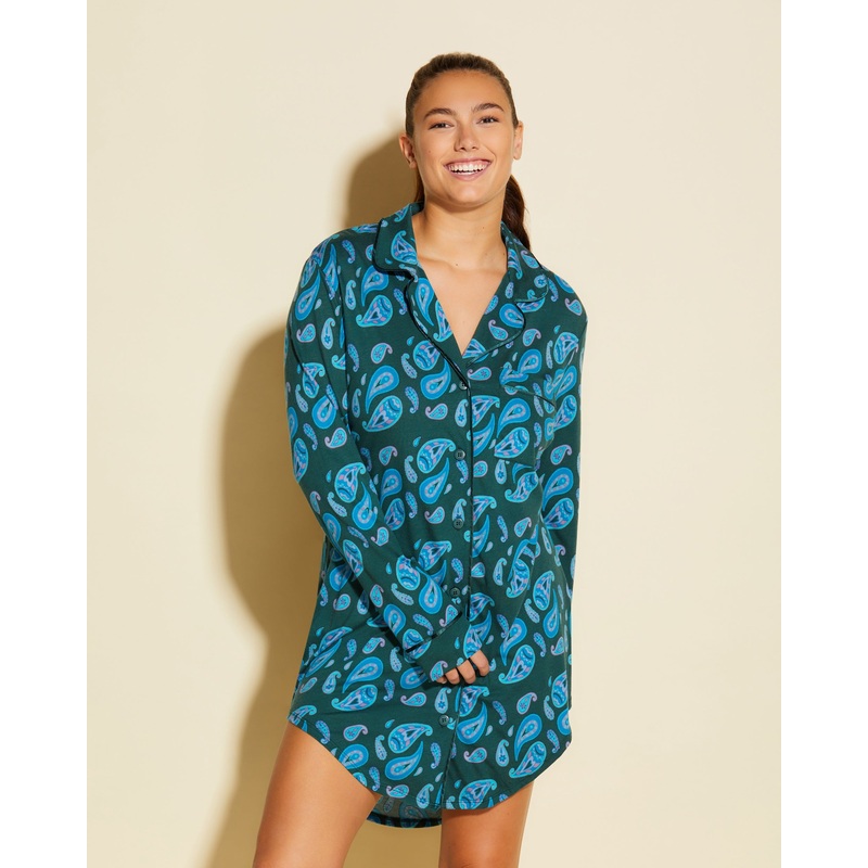 Camicia Da Notte Stampata Congo Paisley XS