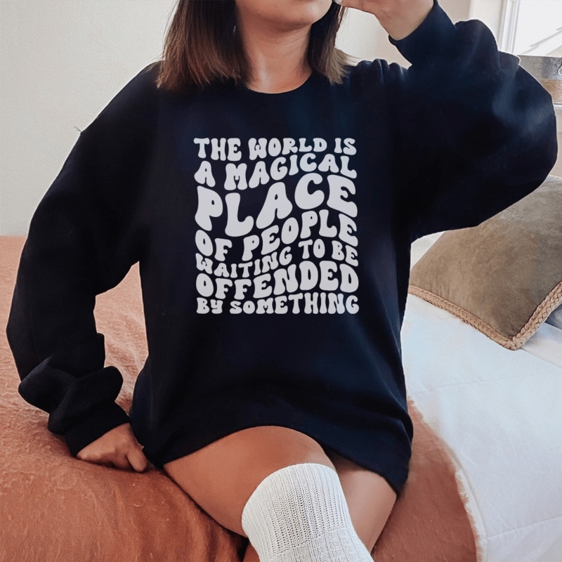 The World Is A Magical Place Of People Waiting Sweatshirt Black S