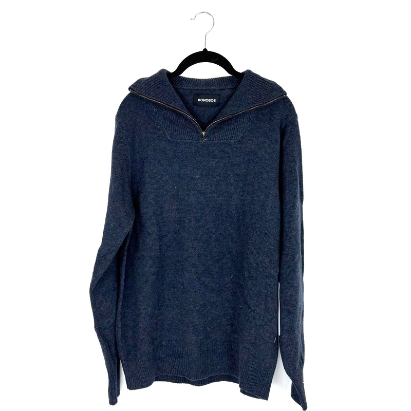 Unisex Green And Mulitcolor 3/4 Knit Zip Up – Mens Medium/Womens Large