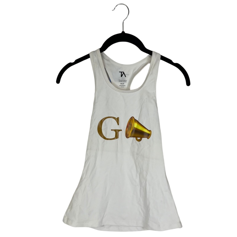 White Racerback Tank Top – Size 0/2 Size Extra Small/Small (Size 0-2)