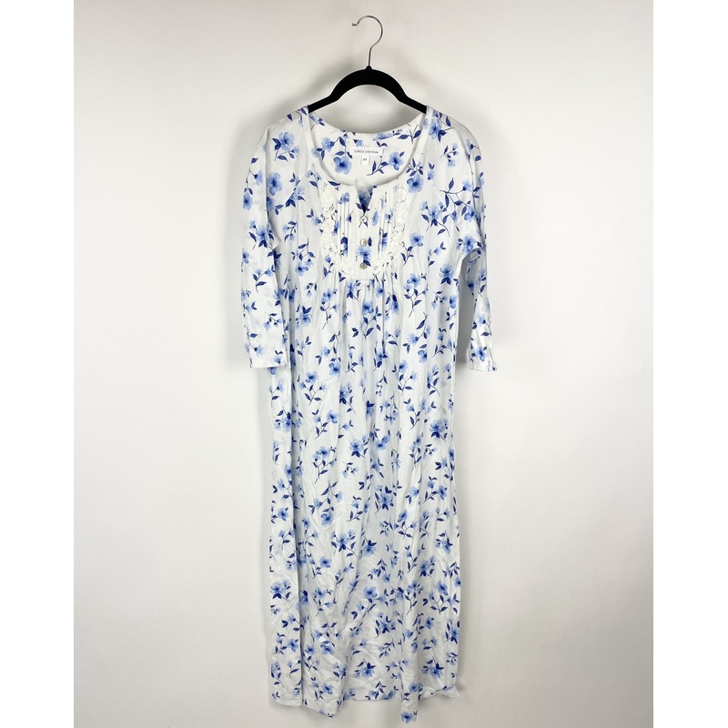 Blue Floral Nightgown – Extra Small