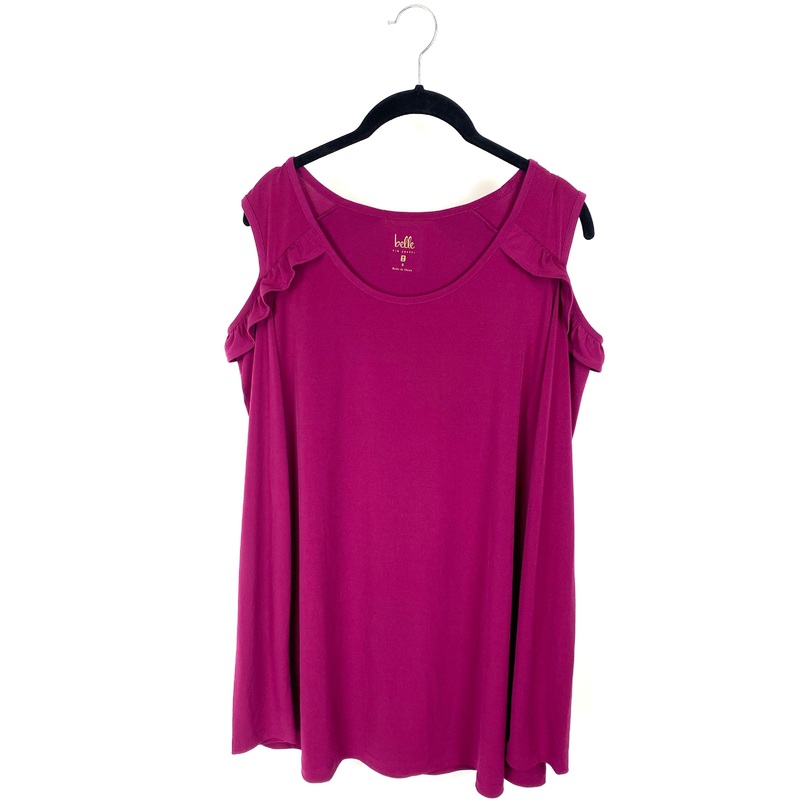 Purple Cutout Shoulder Top – Small/Medium