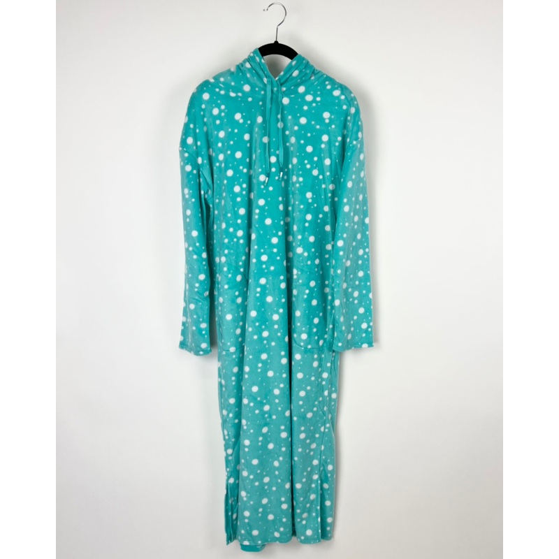 Teal And White Polkadot Nightgown – Size 6/8