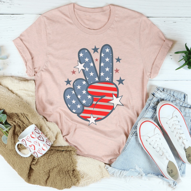 Victory America Tee Black Heather S