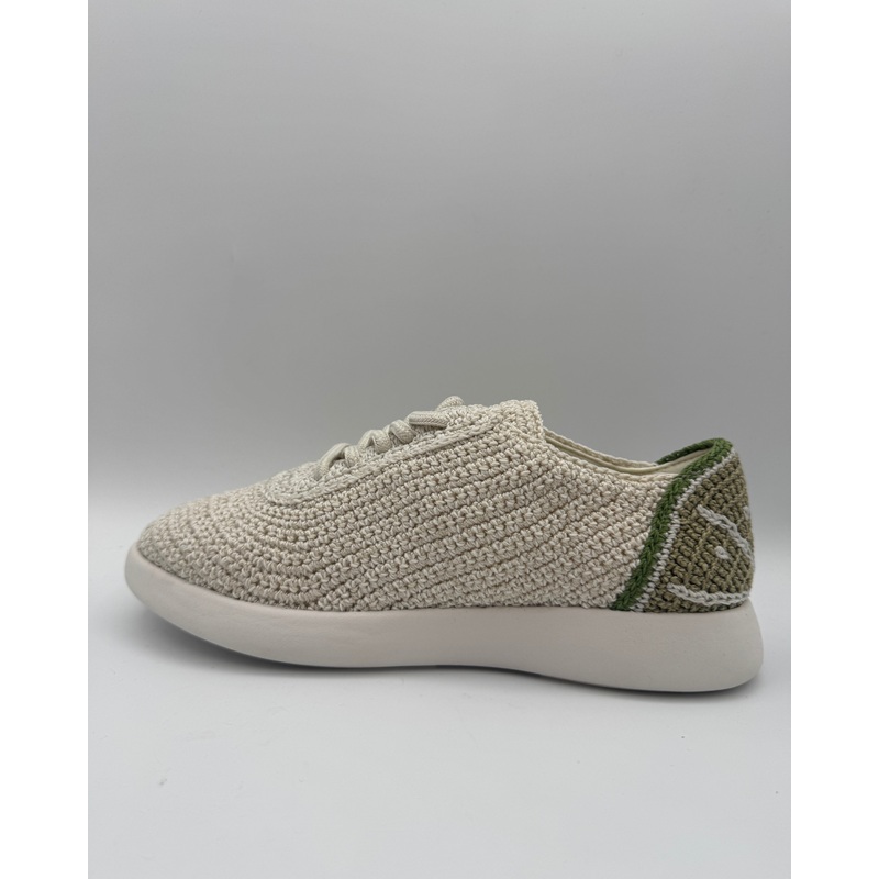White Crochet Sneakers With Fruit Detail – Size 6