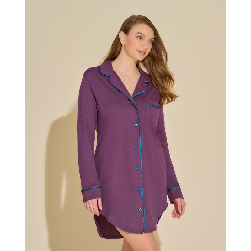 Camicia Da Notte Grappa/Mirtillo XS