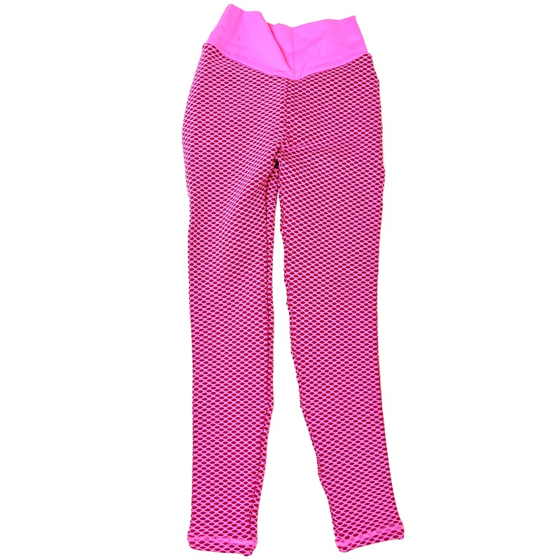Pink Texture Leggings – Size 000/00 Small (Size 000-00)