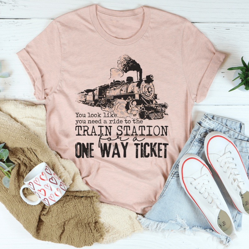 You Look Like You Need A Ride Tee Heather Prism Peach S