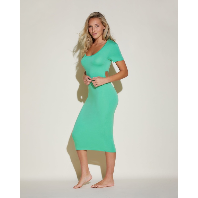 Abito Con Scollo Rotondo Ghana Green XS