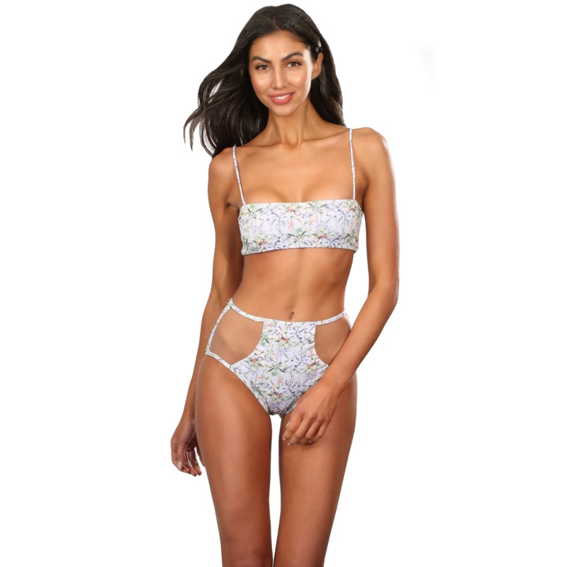 BELLA WHITE RAINFOREST 90’S Bikini Top S