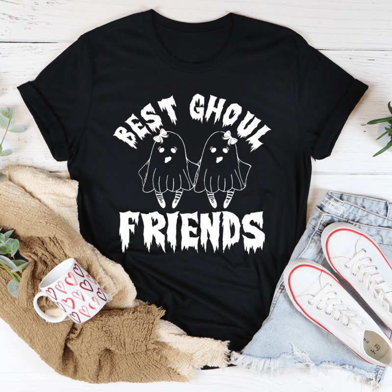 Best Ghoul Friends Tee Black Heather S