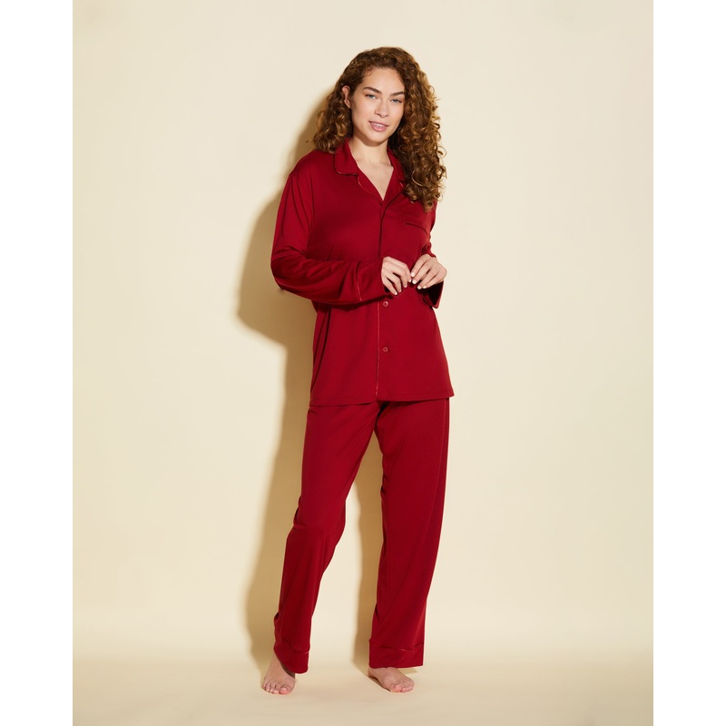 Ensemble Pyjama Haut  Manches Longues Et Pantalon Sindoor Red/ Sindoor Red XS