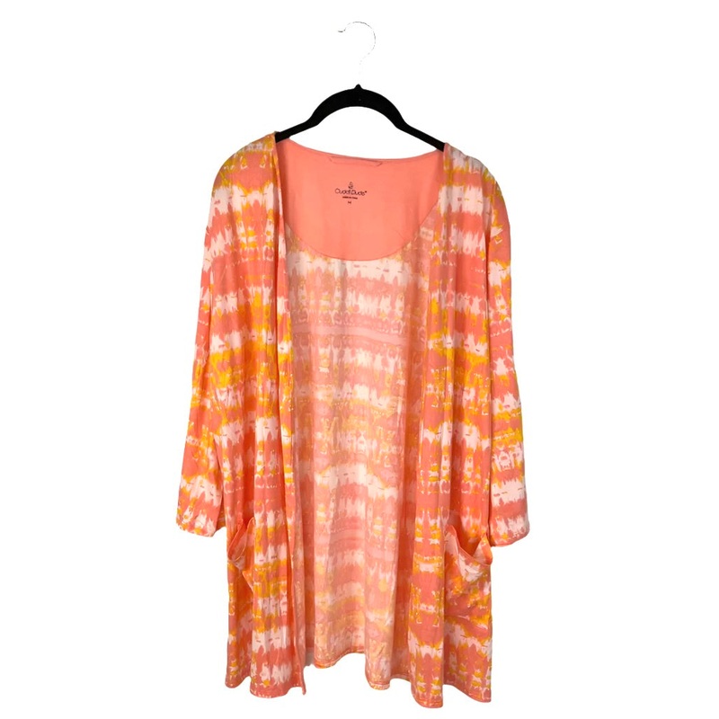 Pink and Orange Tie Dye Cardigan – Size 6/8 Small (Size 6-8)