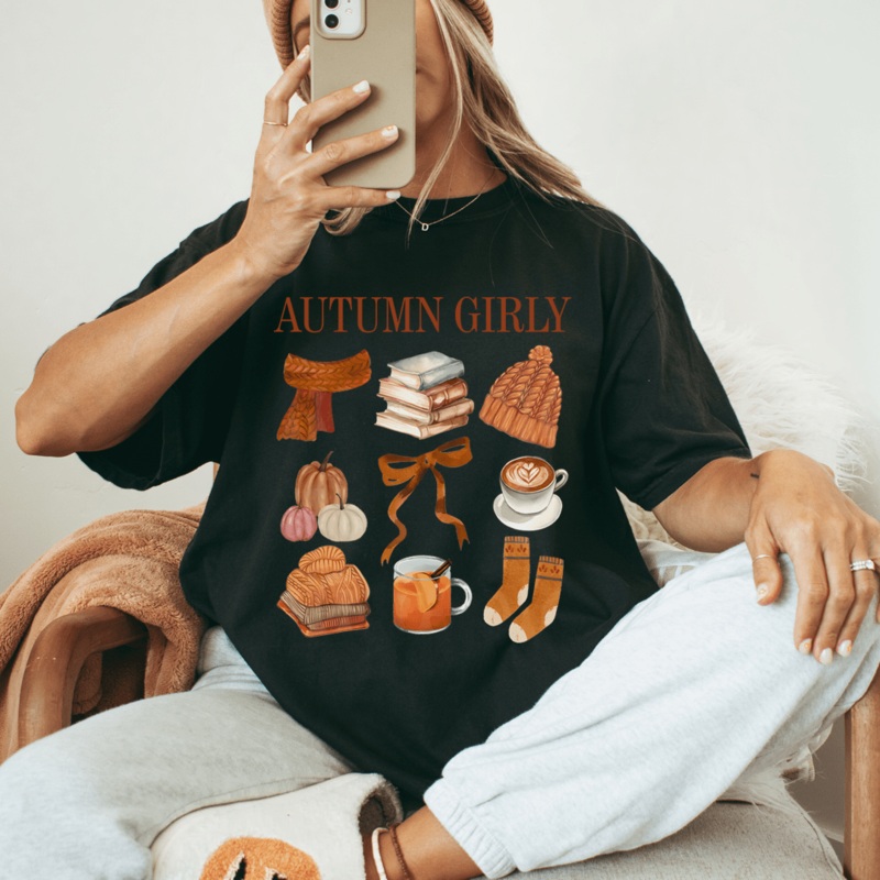 Autumn Girly Tee Athletic Heather S