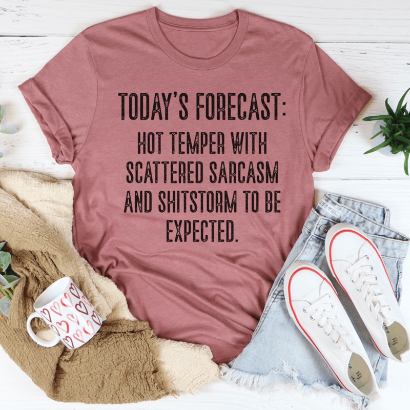 Today’s Forecast Tee Mauve S