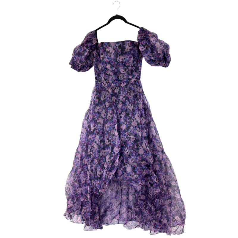 Violet Floral Off Shoulder Dress – Size 4/6