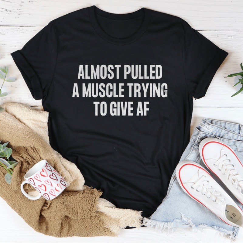 Almost Pulled A Muscle Trying To Give AF Tee Mauve S