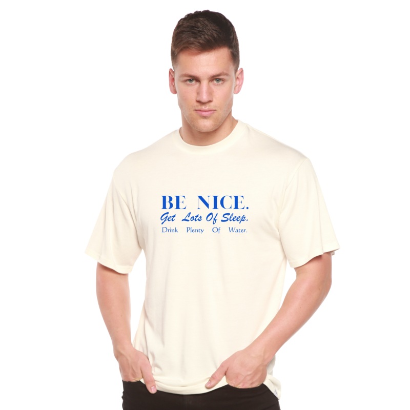 Be Nice Men’s Bamboo Viscose/Organic Cotton Short Sleeve Graphic T-Shirt Medium Black