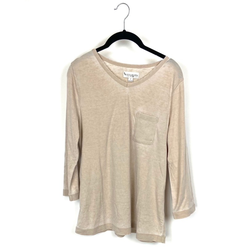 Beige Long Sleeve Top – Small